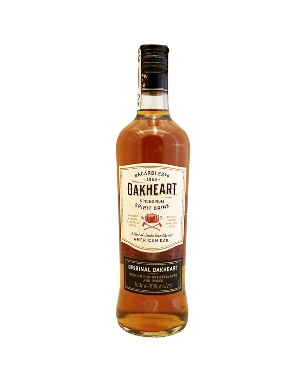 Bacardi Oakheart 35%, Bottleshop Sunny wines slnecnice mesto, petrzalka, rum, rumy, rozvoz alkoholu, eshop